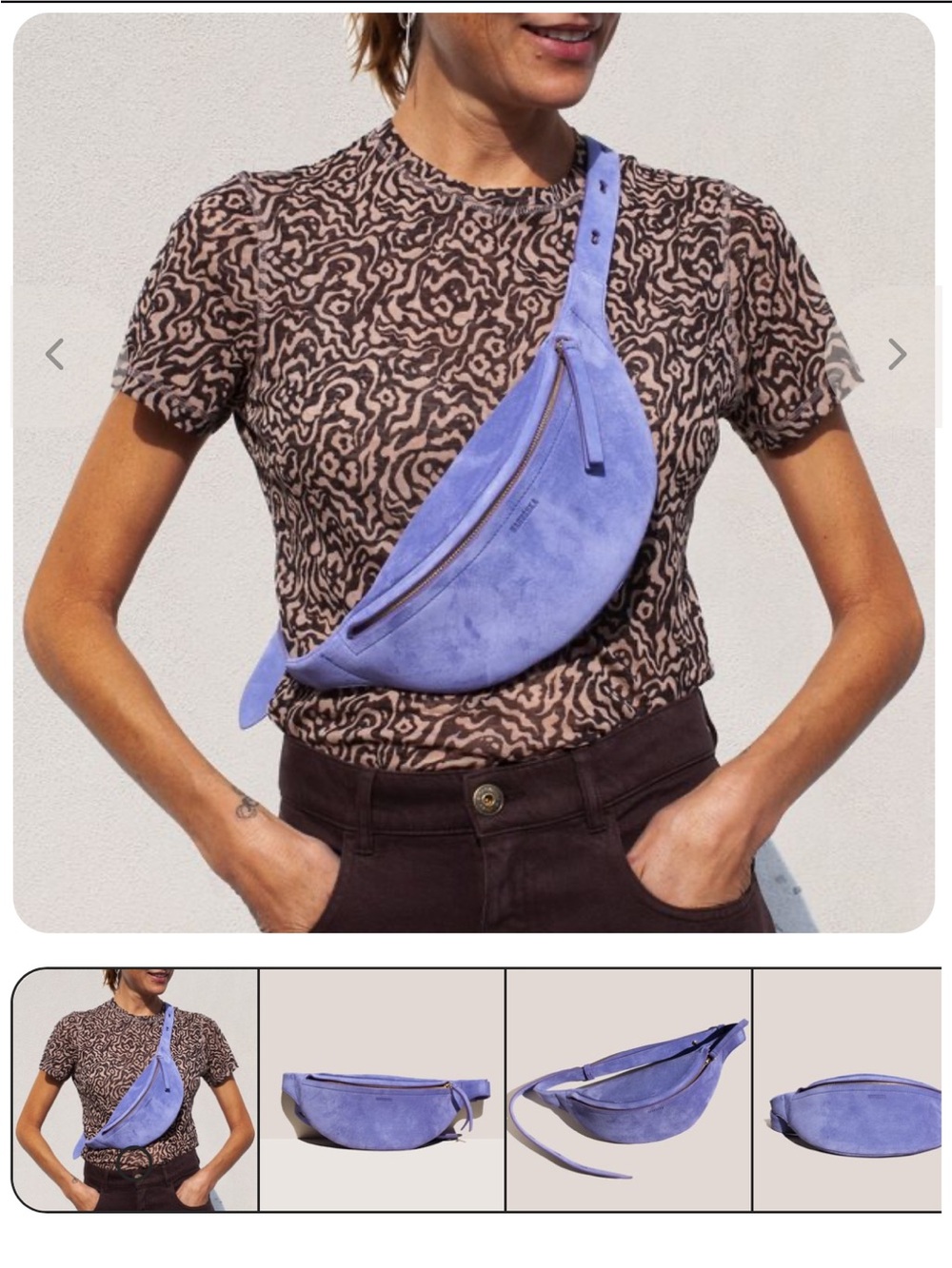 Lavender Nanushka Belt Bag